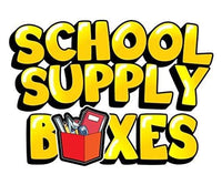 School Supply Boxes | Budget Saver Bundle | Back to School Essentials Kit for Students & Teachers | Includes Spiral Notebook, Crayons, Pens, Pencils, Glue & More