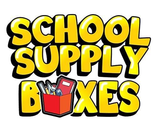 School Supply Boxes | Budget Saver Bundle | Back to School Essentials Kit for Students & Teachers | Includes Spiral Notebook, Crayons, Pens, Pencils, Glue & More