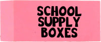 School Supply Boxes | Pink Wedge Erasers | Smudge-Free and Durable