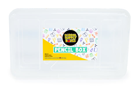 Clear Pencil Box for School and Art Supplies