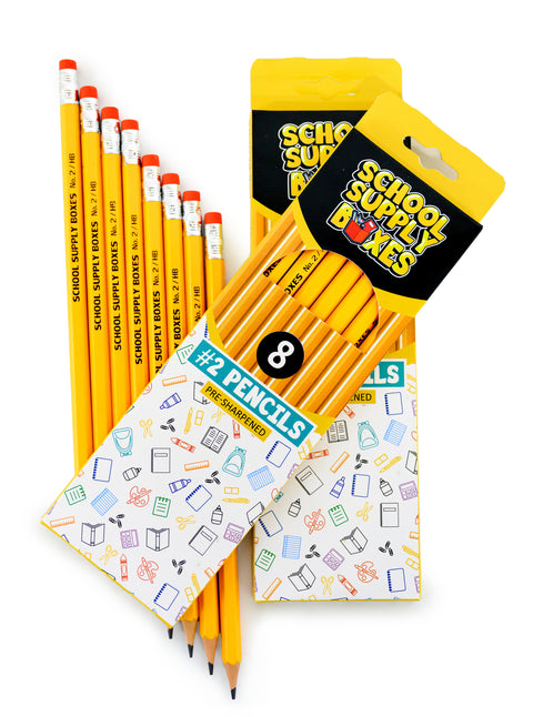 8 Pack Classic Wooden Pencil