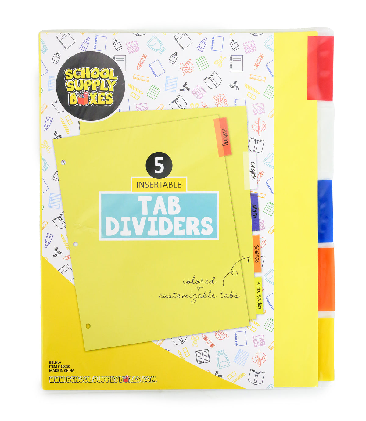 Divisor de pestañas de plástico - 5 pestañas