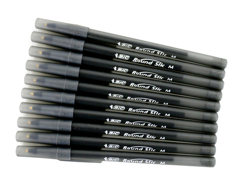 12pk Black BIC Pens