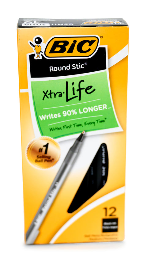 12pk Black BIC Pens