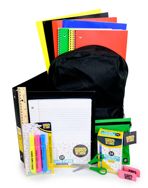 17" Backpack Bundle for High School | Back to School Bookbag with Supplies | Contains Pencil Pouch, Notebooks, Filler Paper, Folders, Mechanical Pencils, and More
