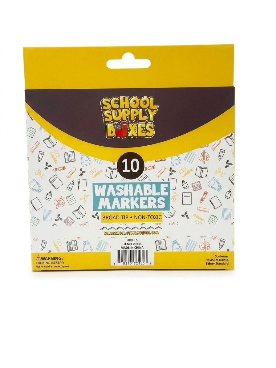 10 Count Broadline Washable Markers