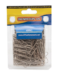 Clips de papel plateados de 200 unidades.