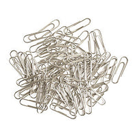 Clips de papel plateados de 200 unidades.