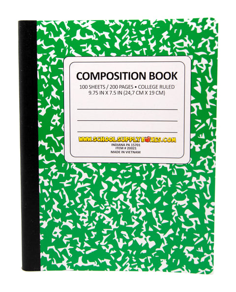 College Ruled 100 Sheet Composition Notebook