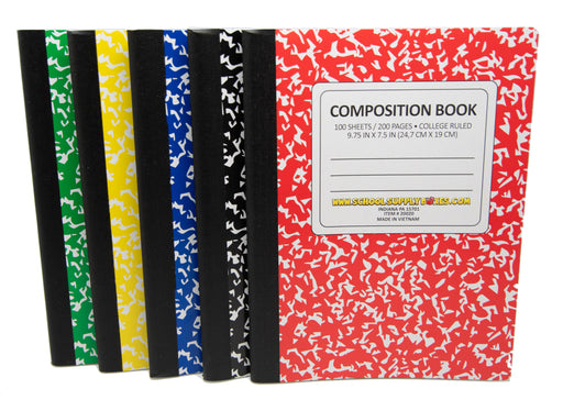 College Ruled Composition Notebook 100 sheets