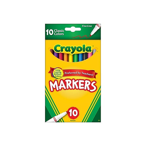 Crayola Fine Line Markers 10pk