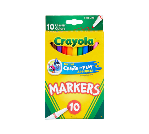 Crayola Fine Line Markers 10pk