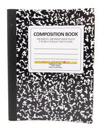 Wide Ruled 100 Sheet Composition Notebook