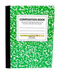 Wide Ruled 100 Sheet Composition Notebook