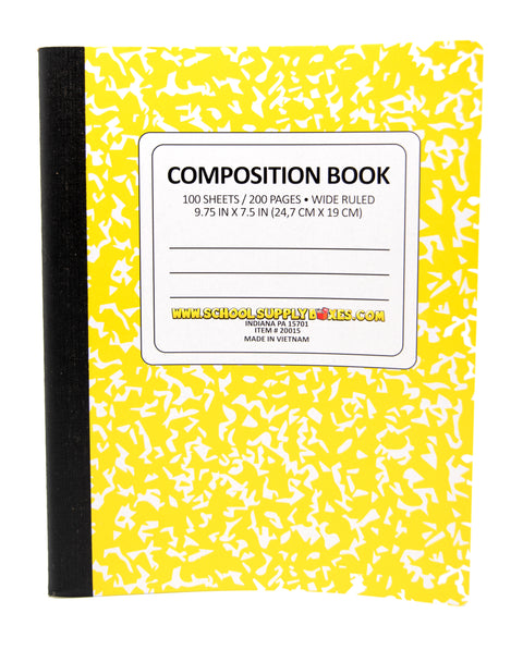 Cuaderno de composición de 100 hojas con rayas anchas