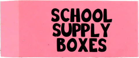 School Supply Boxes | Pink Wedge Erasers | Smudge-Free and Durable