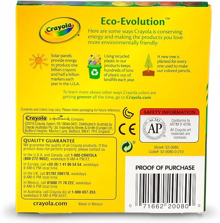 Crayola Large Crayons – 8 Count Box – Easy-Grip Crayons for Kids, School & Art Supplies - Available in 1 Pack, 3 Pack, & 12 Pack