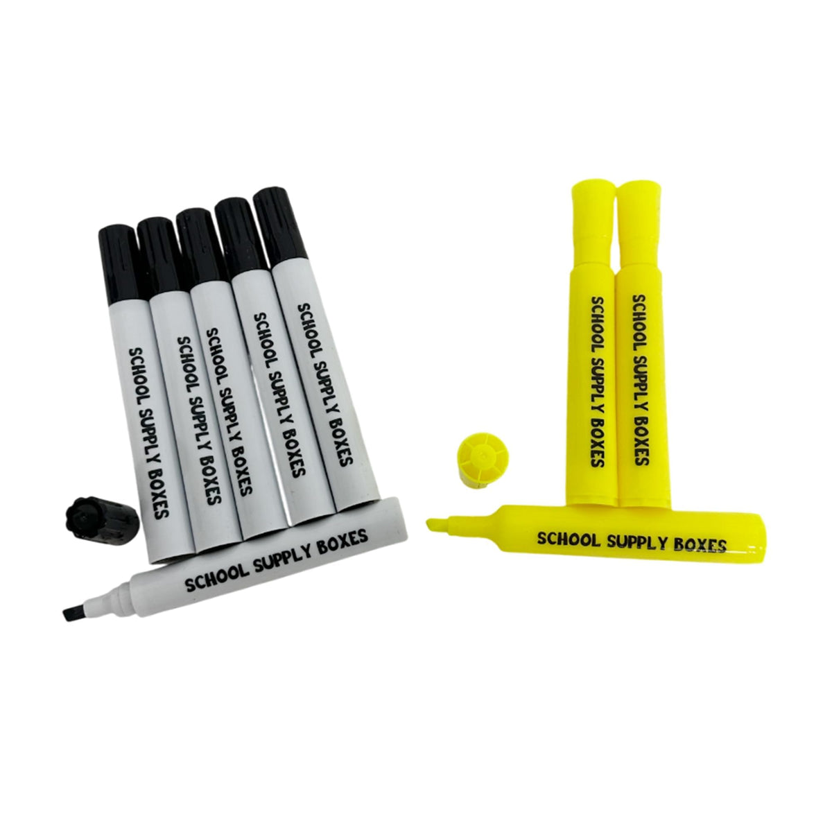School Supply Boxes | Teacher Supply Bundle | Back to School Essentials Kit Designed for Teachers | Includes Pencils, Red Pens, Dry Erase Markers, Sticky Notes, Paper Clips & More