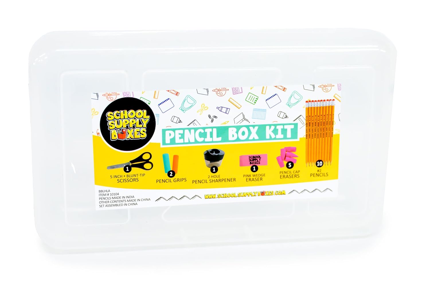 School Supply Boxes - Back to School Supply Kit for Grades K-5 (1 Box)