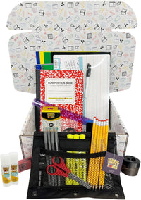 School Supply Boxes | Lapboard Bundle | Back to School Essentials Kit for Students & Teachers | Includes Dry Erase Lapboard, Marker, Notebooks, Pencils, & More