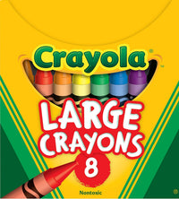 Crayola Large Crayons – 8 Count Box – Easy-Grip Crayons for Kids, School & Art Supplies - Available in 1 Pack, 3 Pack, & 12 Pack