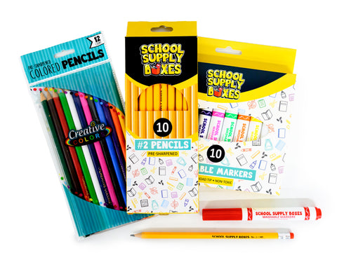 Back to School Supply Kit for Grades K - 5 - 32 Pieces