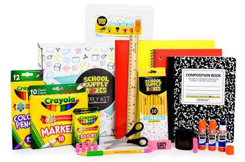 Caja de útiles escolares para el regreso a clases, grados K-5 - Kit de útiles escolares Esenciales para el regreso a clases - 32 piezas 