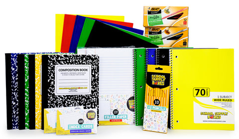 Paquete de escritura primaria - Elementos esenciales para el regreso a clases para estudiantes de primaria - 30 piezas