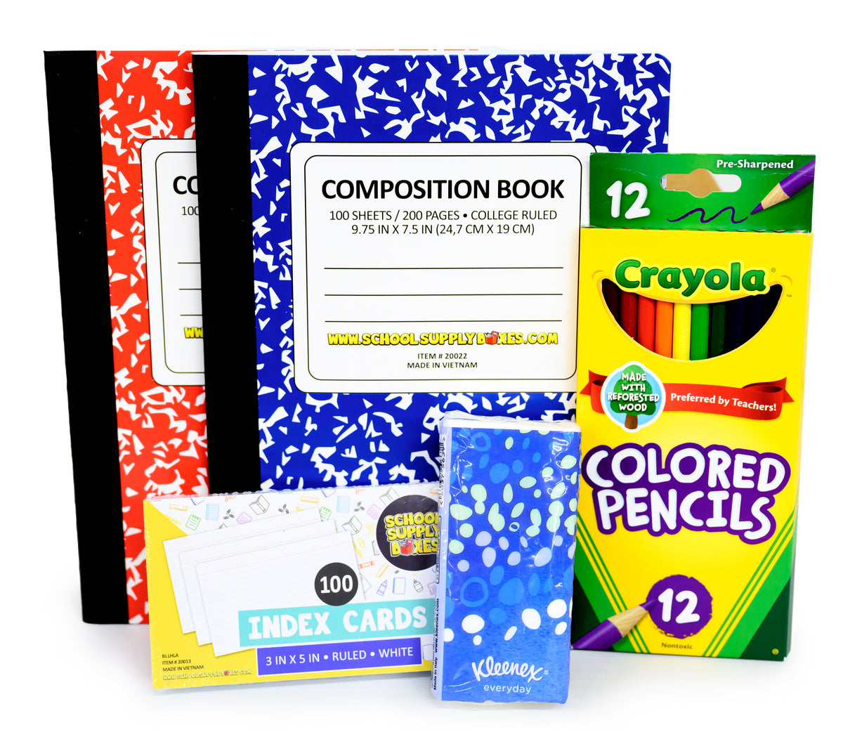 Kit básico para el regreso a clases de la escuela secundaria - Paquete de útiles escolares - 41 piezas