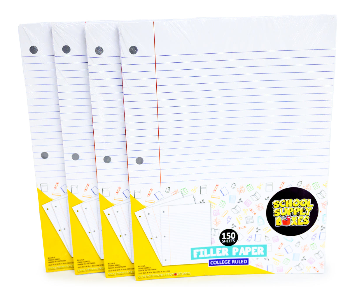 Papel de relleno con rayas universitarias, 150 hojas