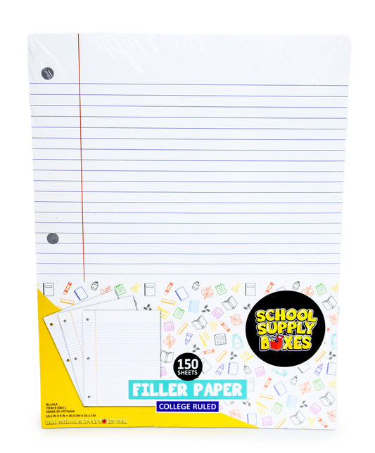 100 Sheet College Ruled Filler Paper