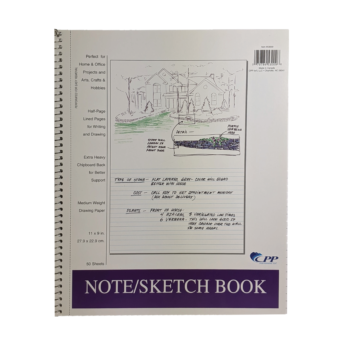 50 Sheet Note and Sketchbook
