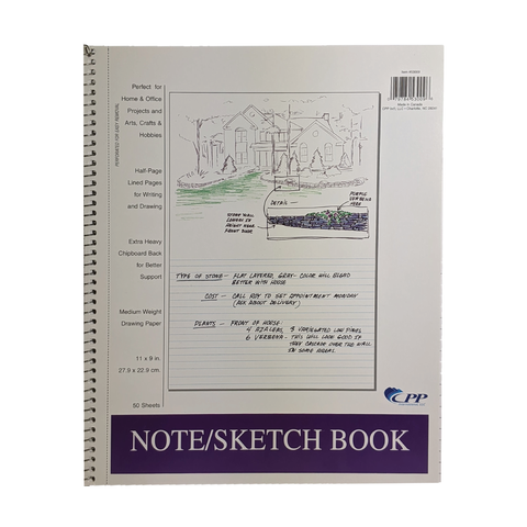 Cuaderno de notas y bocetos de 50 hojas