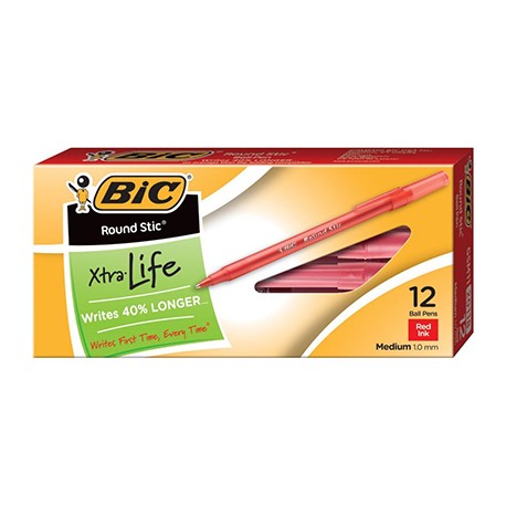 12 Pack Red BIC Pens