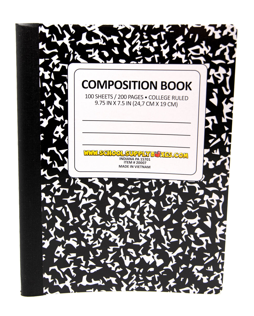 College Ruled 100 Sheet Composition Notebook — School Supply Boxes
