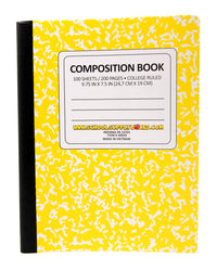 Cuaderno de composición con rayas universitarias 100 hojas
