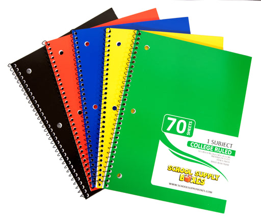 College Ruled Spiral Notebook 70 Sheets