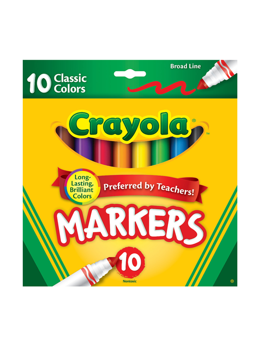 Crayola 10 Pack Broad Lined Markers