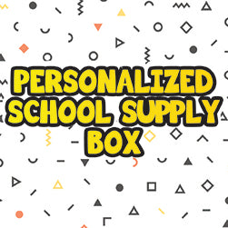 Caja de útiles escolares personalizada
