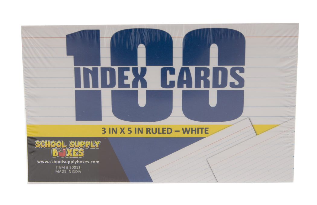 3" X 5" Ruled Index Cards