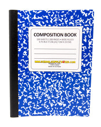 Wide Ruled 100 Sheet Composition Notebook
