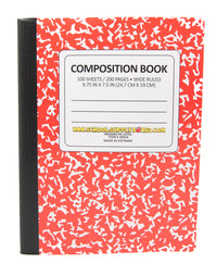 Wide Ruled 100 Sheet Composition Notebook
