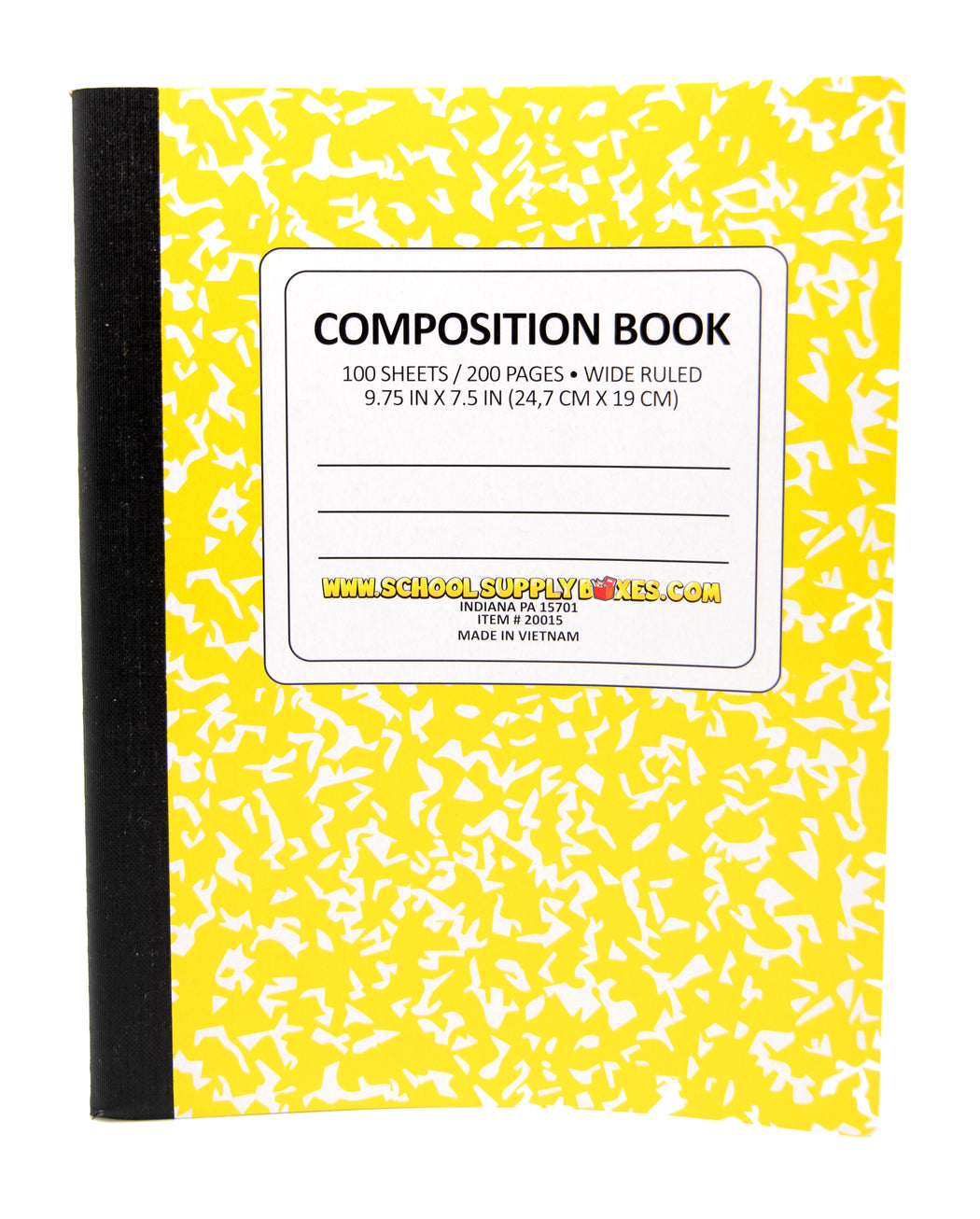 Wide Ruled 100 Sheet Composition Notebook — School Supply Boxes